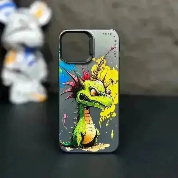 Fashion Graffiti Animal Print Case (For iPhones) - Bear Hugs