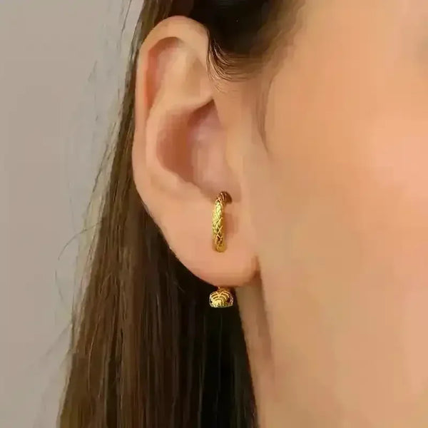 Fashionable Curvy Snake Earrings - Bear Hugs