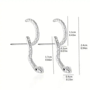 Fashionable Curvy Snake Earrings - Bear Hugs