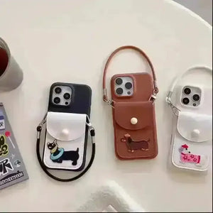 Fashionable Puppy Wallet Phone Case (For iPhones) - Bear Hugs