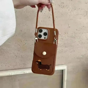 Fashionable Puppy Wallet Phone Case (For iPhones) - Bear Hugs