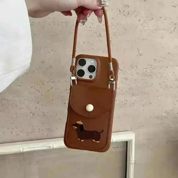 Fashionable Puppy Wallet Phone Case (For iPhones) - Bear Hugs
