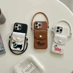 Fashionable Puppy Wallet Phone Case (For iPhones) - Bear Hugs