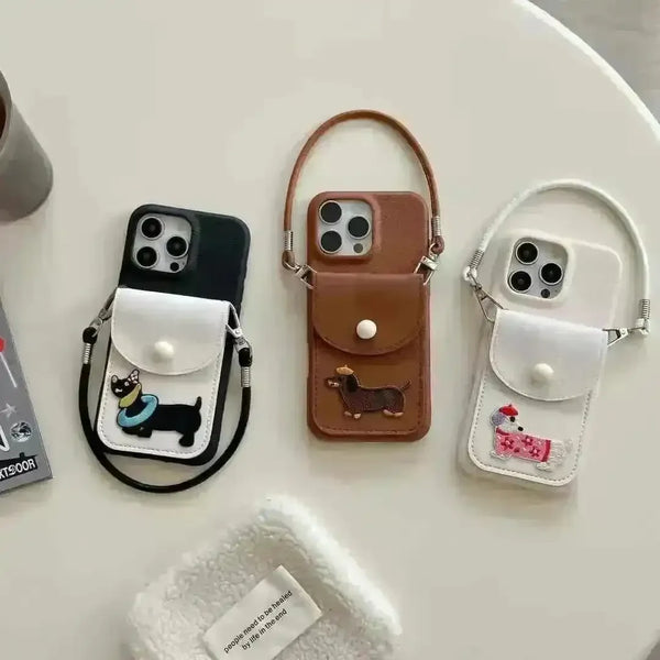Fashionable Puppy Wallet Phone Case (For iPhones) - Bear Hugs