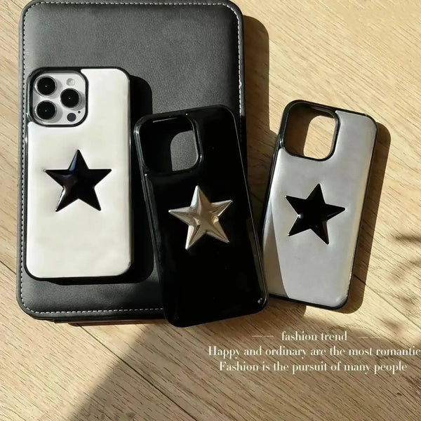 Five Pointed Star Shiny Phone Case (For iPhones) - Bear Hugs