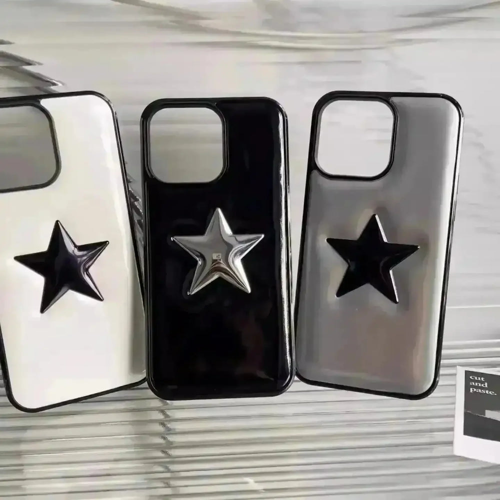 Five Pointed Star Shiny Phone Case (For iPhones) - Bear Hugs
