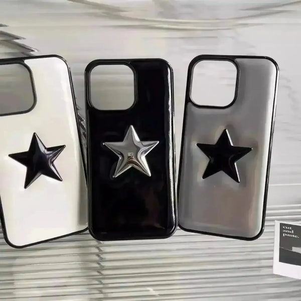 Five Pointed Star Shiny Phone Case (For iPhones) - Bear Hugs