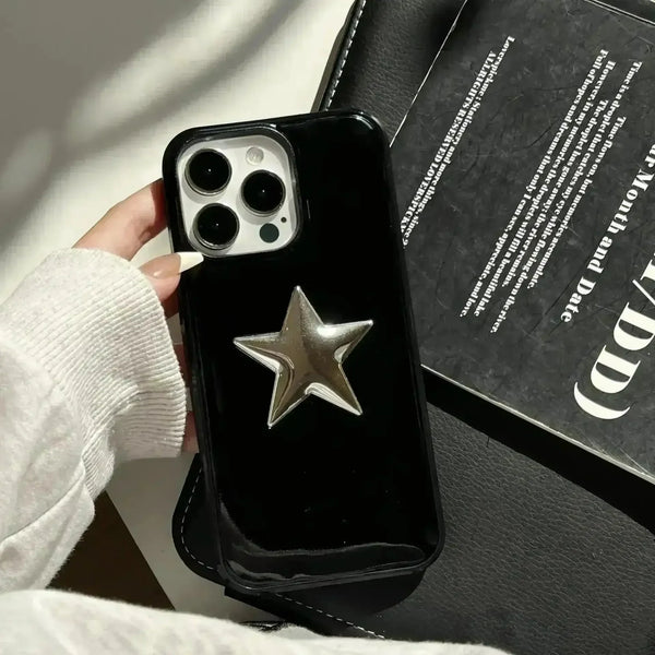 Five Pointed Star Shiny Phone Case (For iPhones) - Bear Hugs