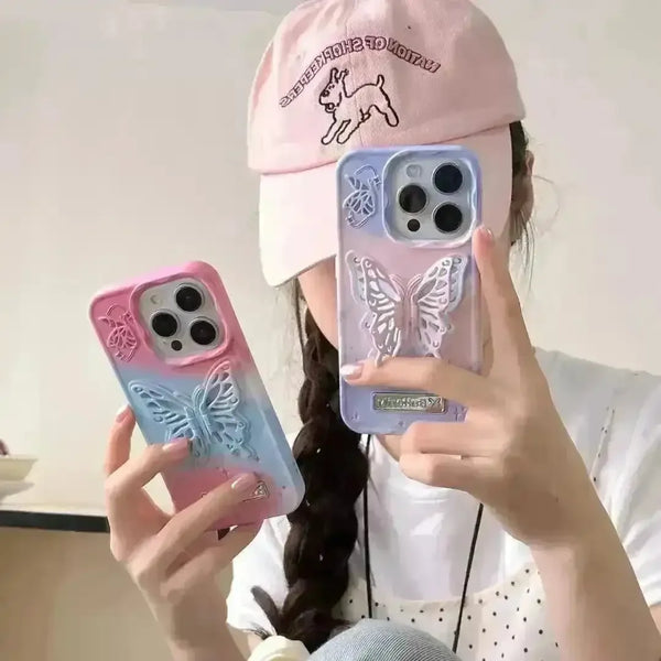 Flappy Gradient Butterfly Phone Case (For iPhones) - Bear Hugs
