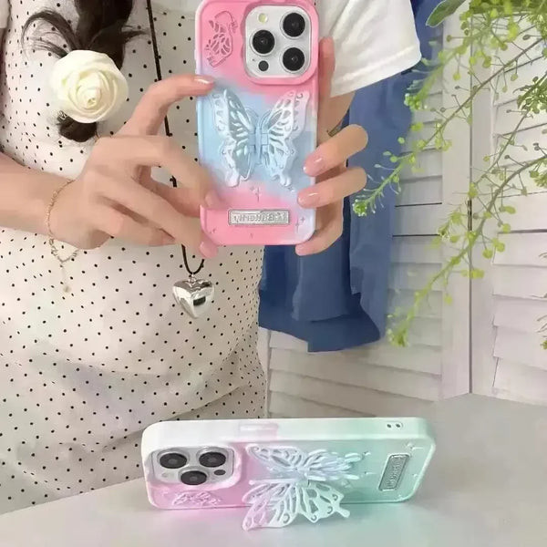Flappy Gradient Butterfly Phone Case (For iPhones) - Bear Hugs