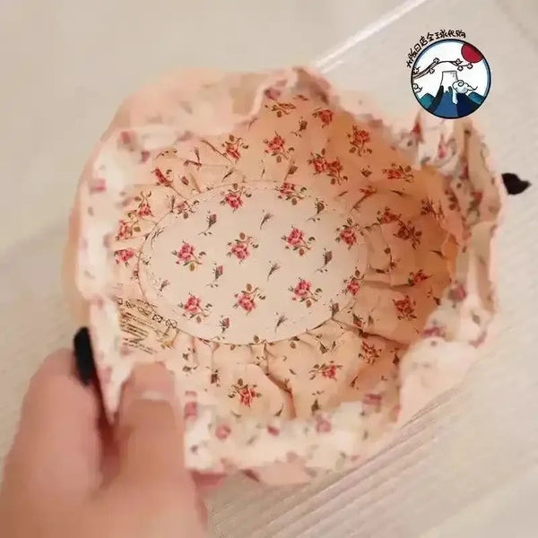 Floral Luxury Drawstring Makeup Pouch - Bear Hugs