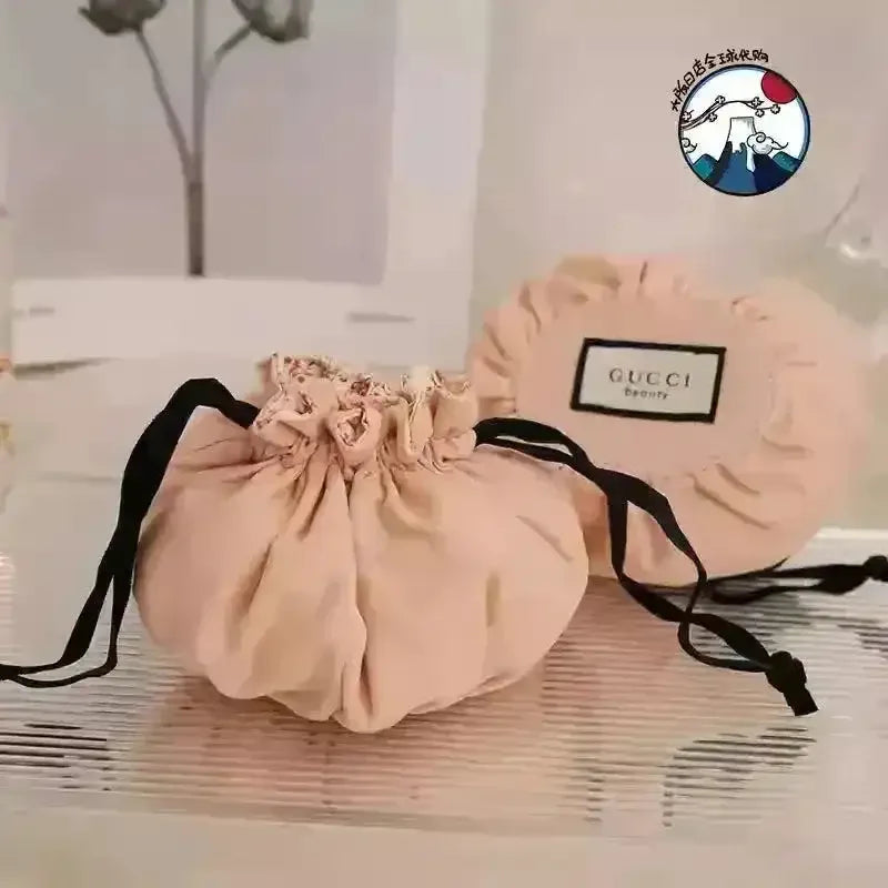 Floral Luxury Drawstring Makeup Pouch - Bear Hugs