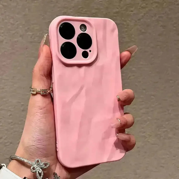 Fold Pattern Soft Silicone Phone Case (For iPhones) - Bear Hugs