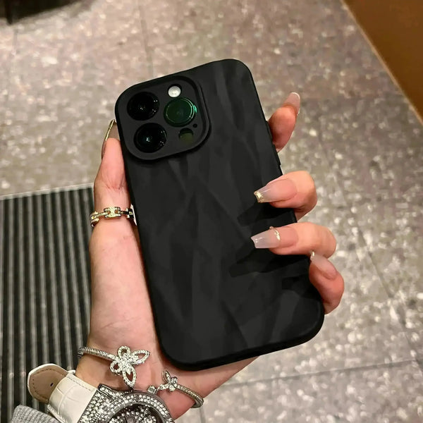 Fold Pattern Soft Silicone Phone Case (For iPhones) - Bear Hugs