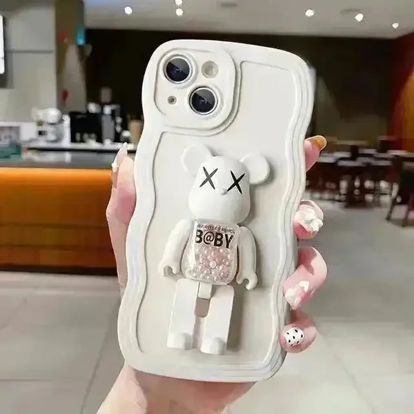 Folding Teddy Stand Phone Case (For iPhones) - Bear Hugs