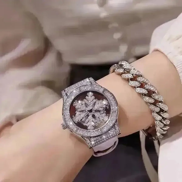 Frozen Rhinestone Rotating Watch - Bear Hugs