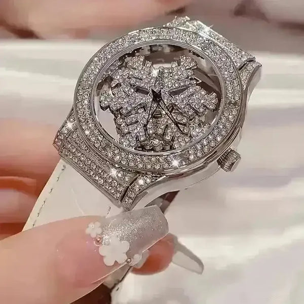 Frozen Rhinestone Rotating Watch - Bear Hugs