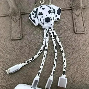 Fruit Shaped Mini 3-in-1 Charging Cable Keychain - Bear Hugs