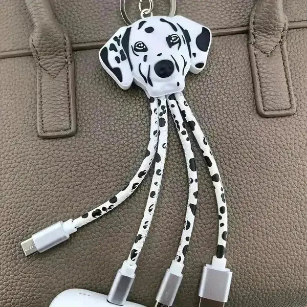 Fruit Shaped Mini 3-in-1 Charging Cable Keychain - Bear Hugs