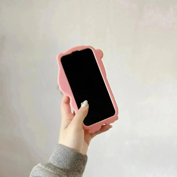 Funny Beaver Bangs Silicone Phone Case (For iPhones) - Bear Hugs