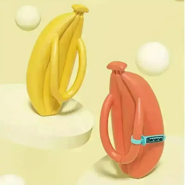 Funny Cartoon Banana Shaped Flip-Flops - Bear Hugs
