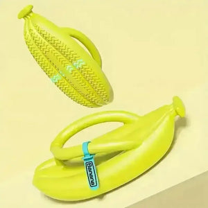Funny Cartoon Banana Shaped Flip-Flops - Bear Hugs