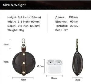 Genuine Leather Pouch Case (For Airpods) - Bear Hugs