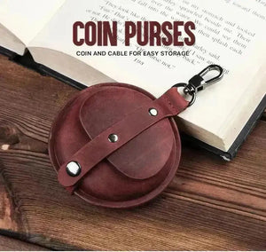 Genuine Leather Pouch Case (For Airpods) - Bear Hugs