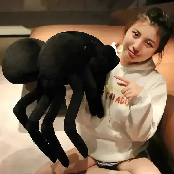 Giant Creepy Black Spider Plush Toy - Bear Hugs