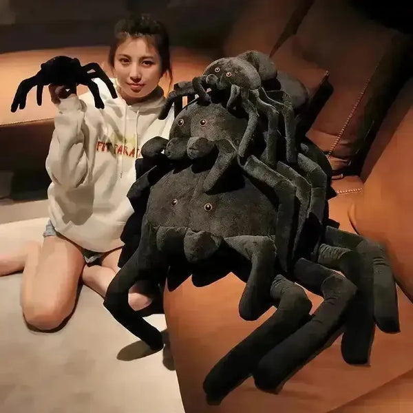 Giant Creepy Black Spider Plush Toy - Bear Hugs