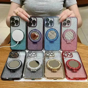 Glitter Diamond Magsafe Bracket Case (For iPhones) - Bear Hugs