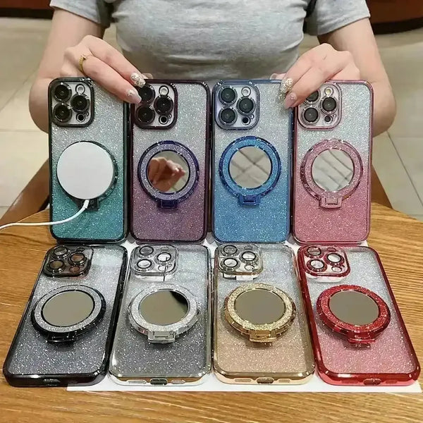 Glitter Diamond Magsafe Bracket Case (For iPhones) - Bear Hugs