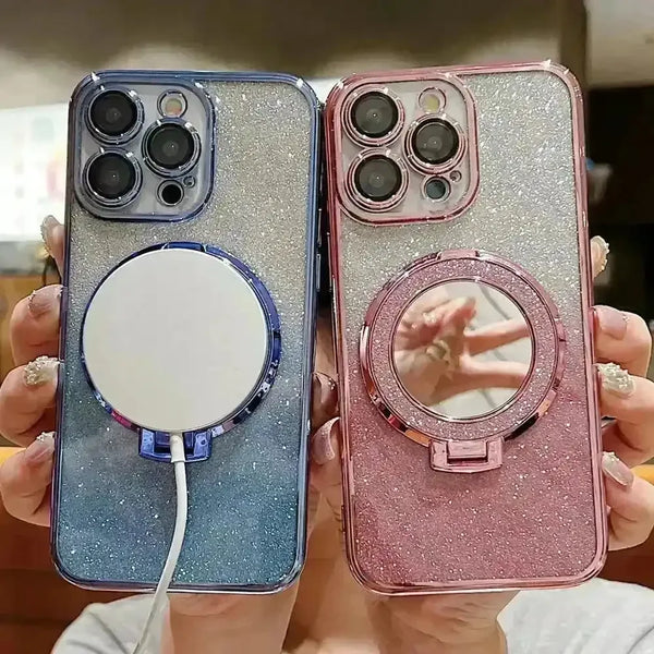 Glitter Diamond Magsafe Bracket Case (For iPhones) - Bear Hugs