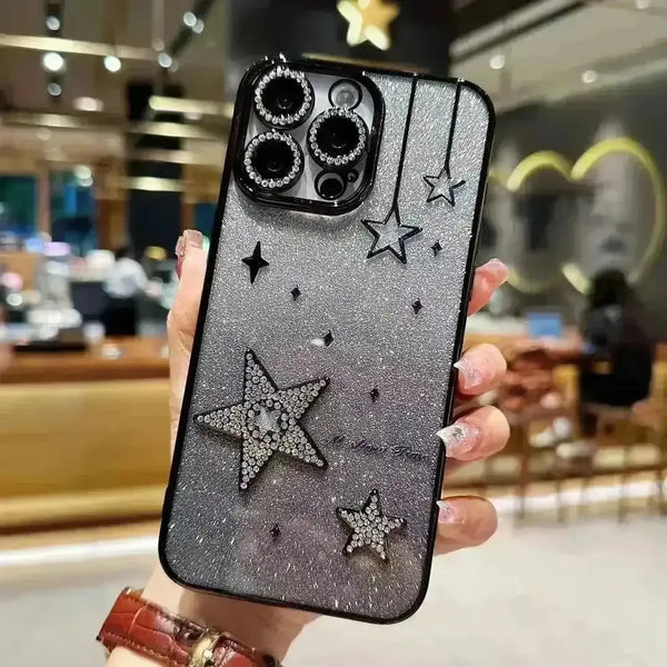 Glittery Hanging Stars Phone Case (For iPhones) - Bear Hugs