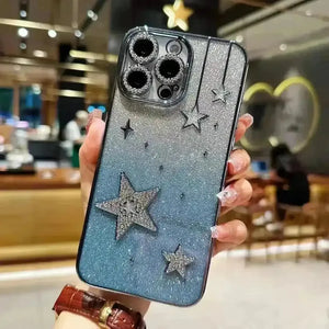 Glittery Hanging Stars Phone Case (For iPhones) - Bear Hugs