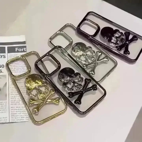 Glittery Skull Phone Case (For iPhones) - Bear Hugs