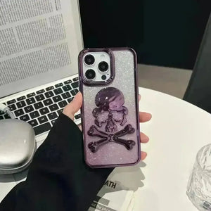 Glittery Skull Phone Case (For iPhones) - Bear Hugs