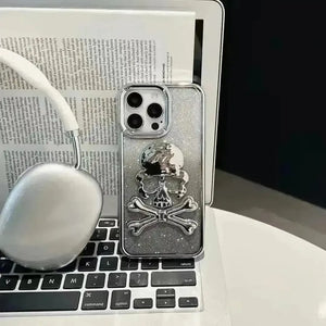 Glittery Skull Phone Case (For iPhones) - Bear Hugs
