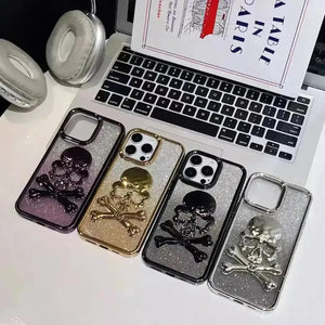 Glittery Skull Phone Case (For iPhones) - Bear Hugs