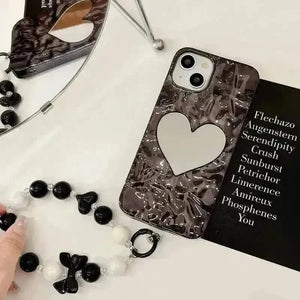Glossy Heart Mirror Phone Case (For iPhones) - Bear Hugs