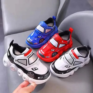 Glow & Go Luminous Cartoon Car Sneakers - Bear Hugs