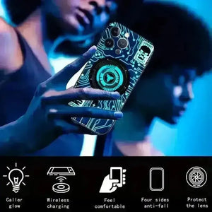 Glowing LED Circle Smart Voice Controlled Cover (For iPhone) - Bear Hugs