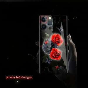 Glowing Rose Smart Voice Controlled Cover (For iPhone) - Bear Hugs