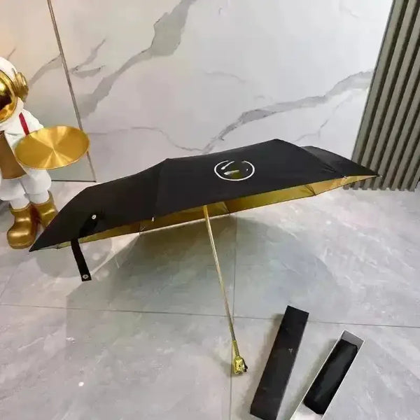 Golden Rose Luxury Tri-Fold Umbrella - Bear Hugs