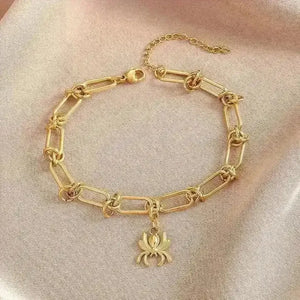 Golden Spider Stainless Steel Bracelet - Bear Hugs