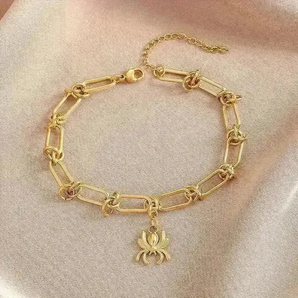Golden Spider Stainless Steel Bracelet - Bear Hugs