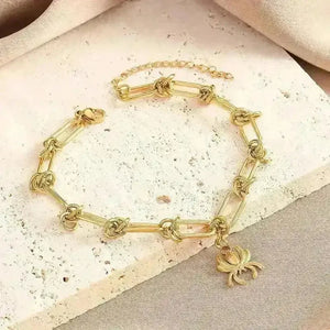 Golden Spider Stainless Steel Bracelet - Bear Hugs