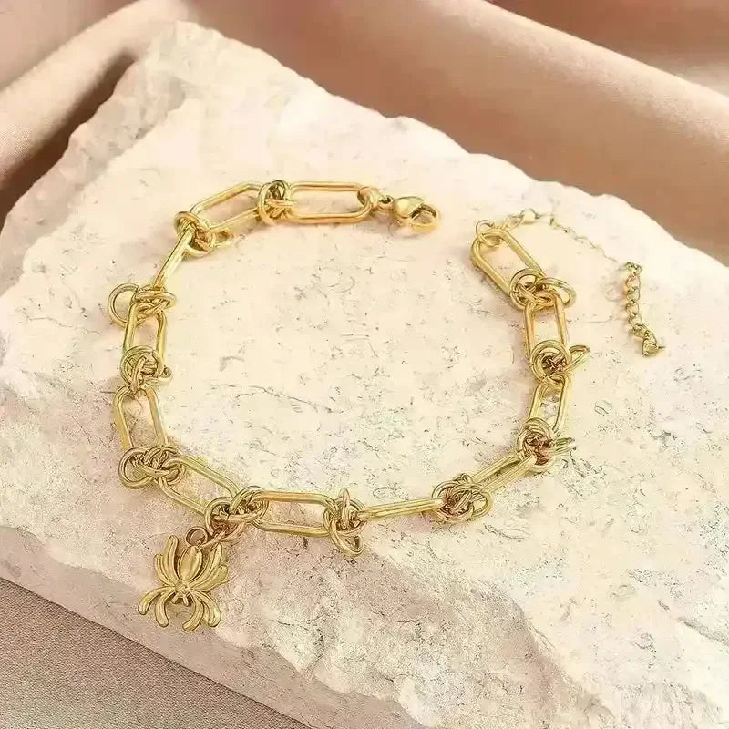 Golden Spider Stainless Steel Bracelet - Bear Hugs