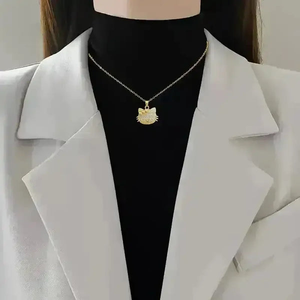 Gorgeous Hollow Hello Kitty Necklace - Bear Hugs