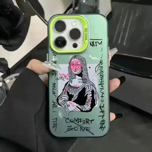 Graffiti Art Silver Phone Case (For iPhones) - Bear Hugs